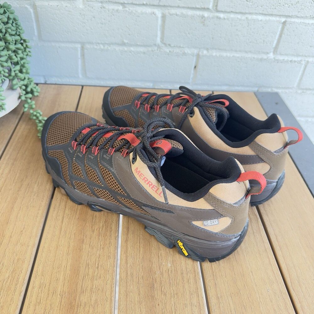 Merrell J46627 Men’s 14M M-Select DRY Vibram Waterproof Hiking Trail Shoes Brown